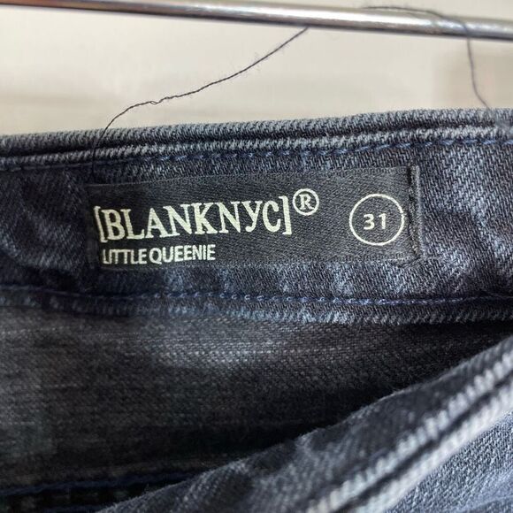BLANKNYC Shorts Womens 31 Distressed Cutoff Little Queenie Denim Jeans Blue - Picture 5 of 5